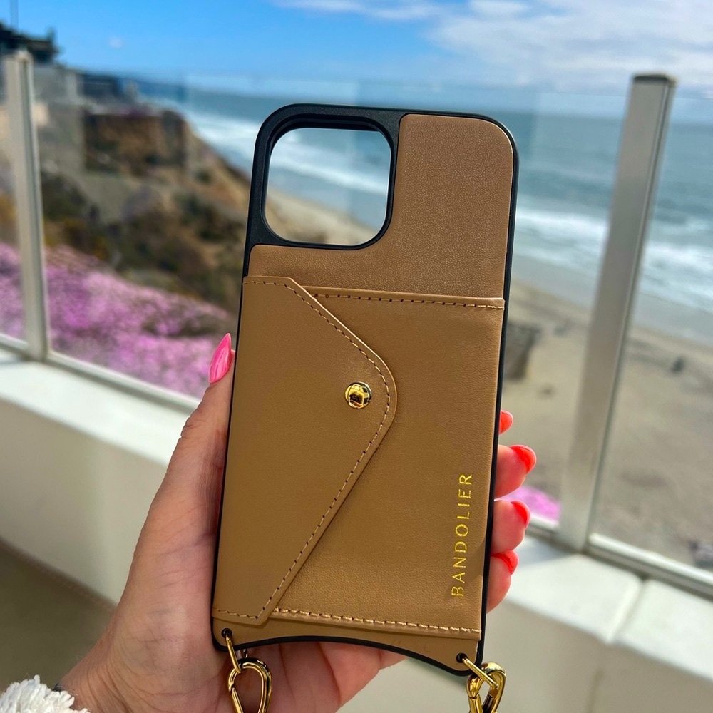 Bandolier Tan Leather Phone Case (only)